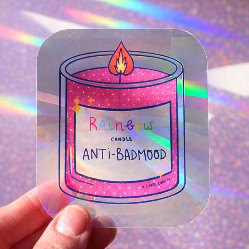 Sticker Attrape-soleil Anti BadMood Candle - Carte Culotte