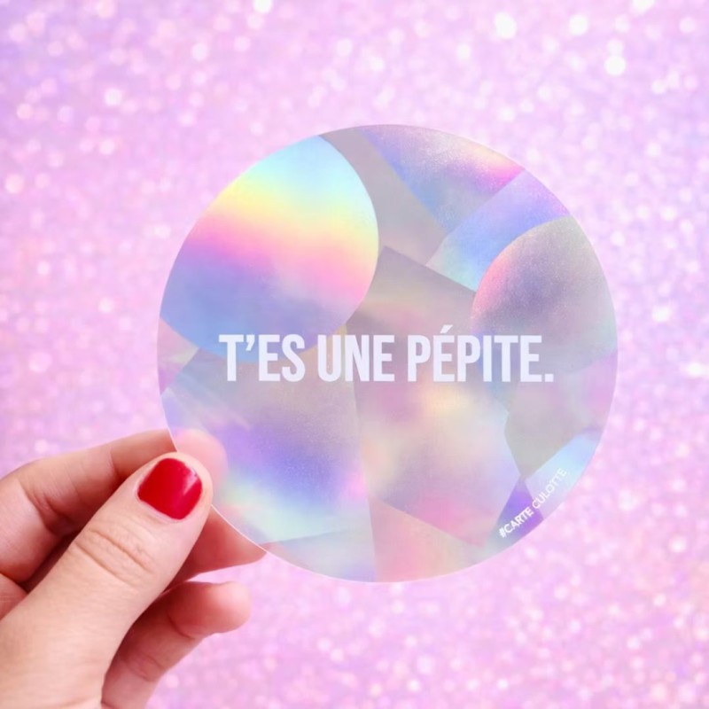 Sticker Attrape-soleil T'es une pépite - Carte Culotte