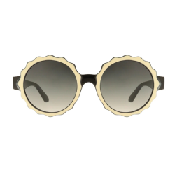 Charly Therapy - Lunettes solaires à monture ronde - Emma blanc
