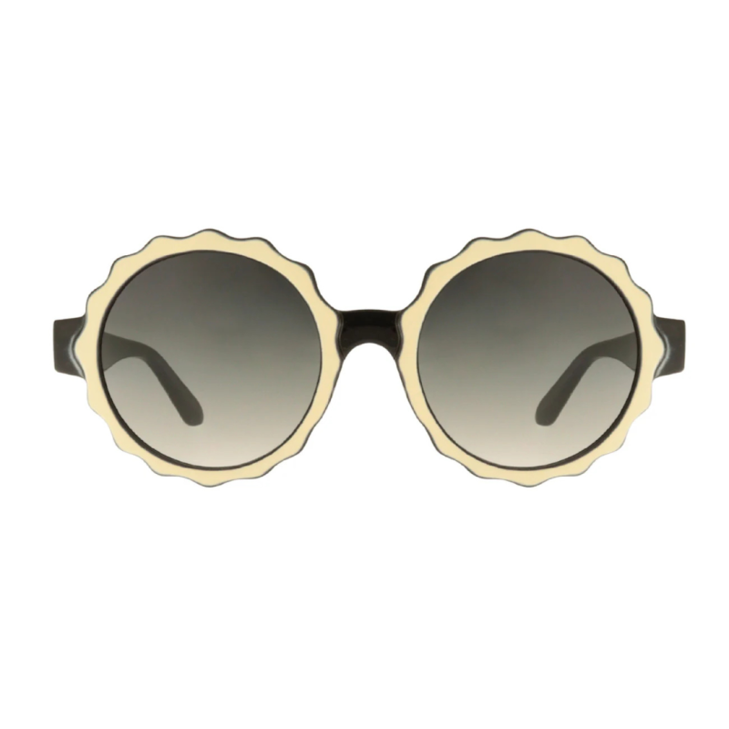 Charly Therapy - Lunettes solaires à monture ronde - Emma blanc