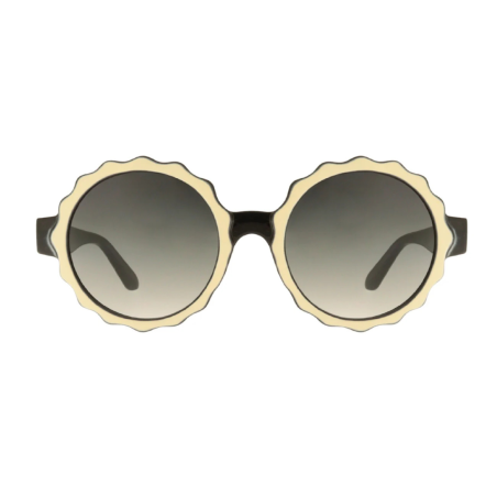 Charly Therapy - Lunettes solaires à monture ronde - Emma blanc