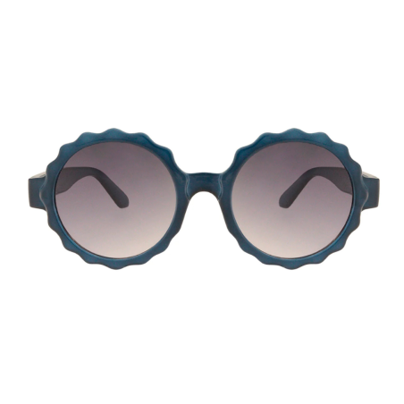 Charly Therapy - Lunettes solaires à monture ronde - Emma blanc