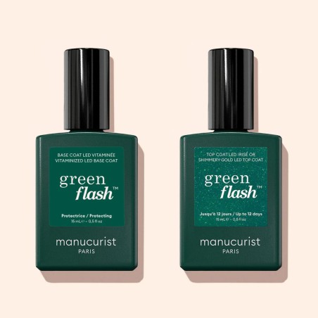 Top coat pailleté Green Flash Manucurist | Lucie in the R