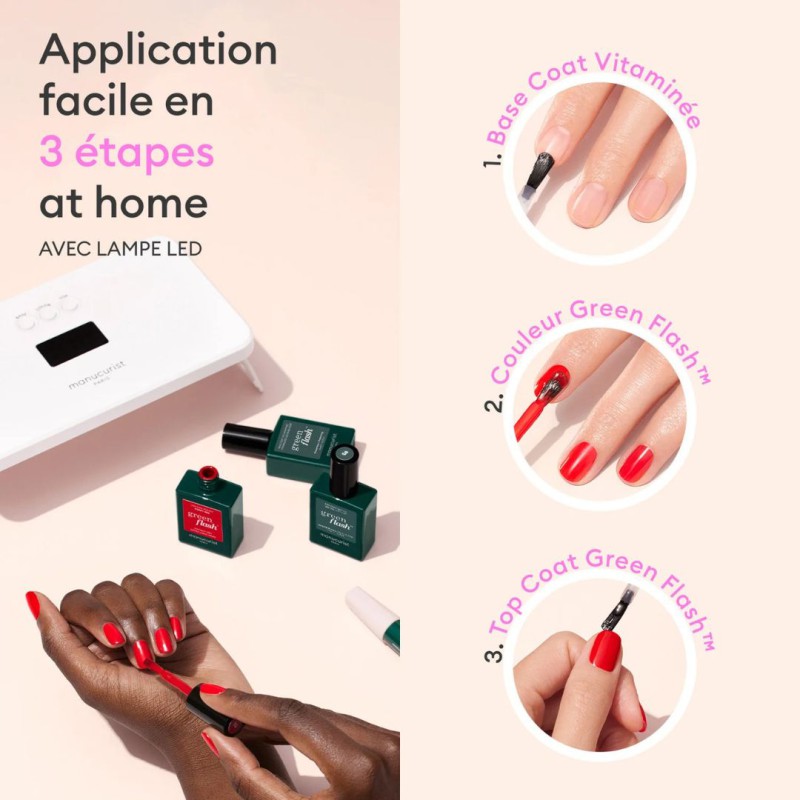 Top coat pailleté Green Flash Manucurist | Lucie in the R