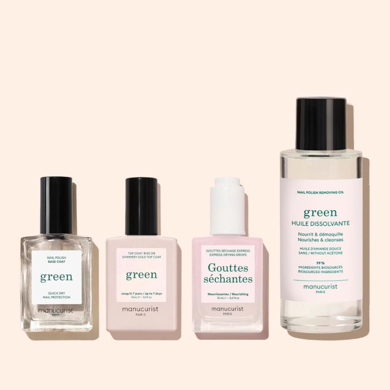 Top coat pailleté Green Manucurist brillant | Lucie in the R