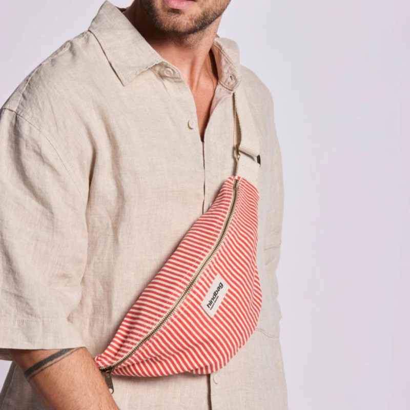 Sac Banane Olivia rayures – Hindbag | Coton Bio & Éthique