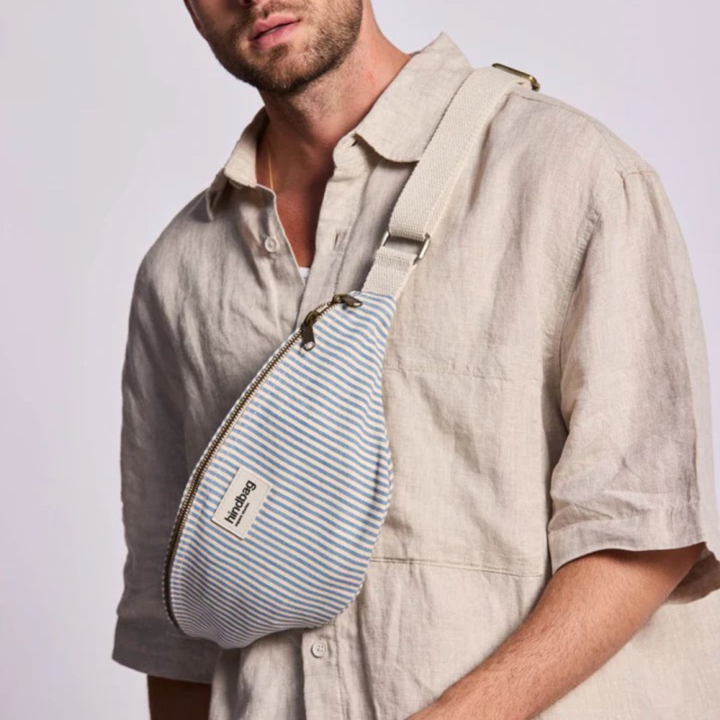 Sac Banane Olivia rayures – Hindbag | Coton Bio & Éthique