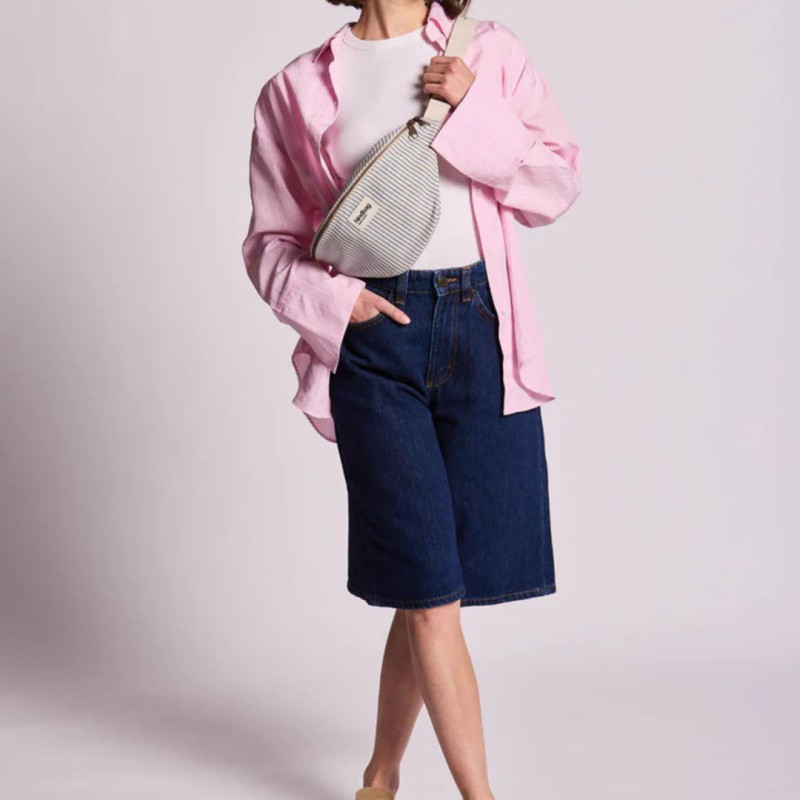 Sac Banane Olivia rayures – Hindbag | Coton Bio & Éthique