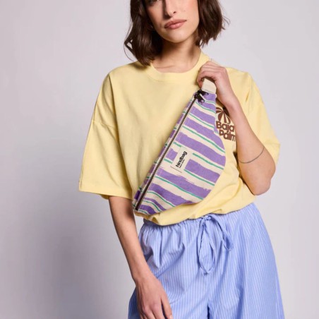 Sac Banane Olivia rayures – Hindbag | Coton Bio & Éthique