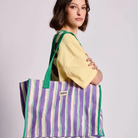 Sac cabas rayures Claude – Hindbag | Coton Bio & Éthique