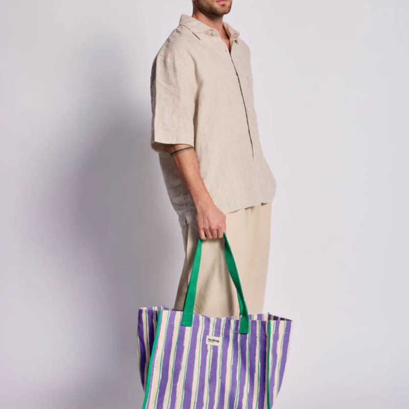 Sac cabas rayures Claude – Hindbag | Coton Bio & Éthique