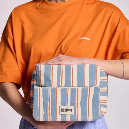 Trousse de toilette Alix XL en coton bio – Vintage et pratique