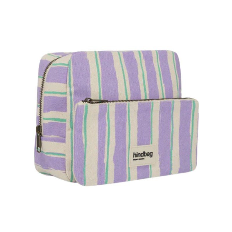 Trousse de toilette Alix XL en coton bio – Vintage et pratique