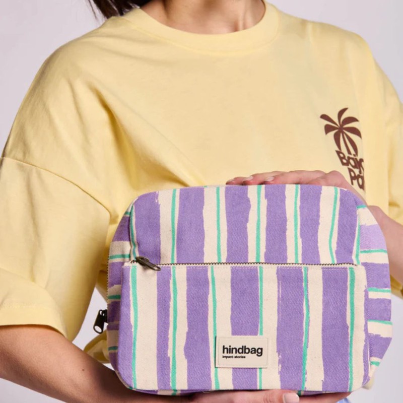 Trousse de toilette Alix XL en coton bio – Vintage et pratique
