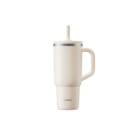 Travel Cup Isotherme Matt Sable 900 ml Qwetch | Gourde Grand Format | Lucie in the R