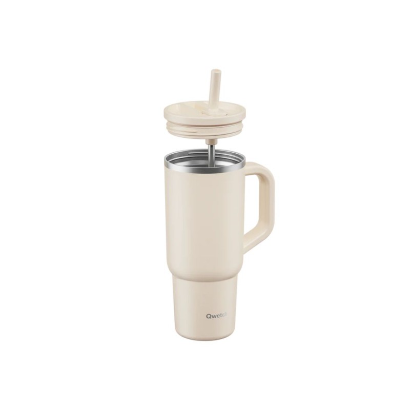 Travel Cup Isotherme Matt Sable 900 ml Qwetch | Gourde Grand Format | Lucie in the R
