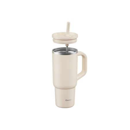 Travel Cup Isotherme Matt Sable 900 ml Qwetch | Gourde Grand Format | Lucie in the R