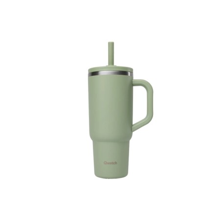 Travel Cup Isotherme Vert tilleul 900 ml Qwetch | Gourde Grand Format | Lucie in the R