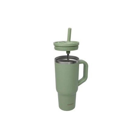 Travel Cup Isotherme Vert tilleul 900 ml Qwetch | Gourde Grand Format | Lucie in the R