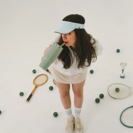 Travel Cup Isotherme Vert tilleul 900 ml Qwetch | Gourde Grand Format | Lucie in the R