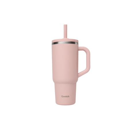 Travel Cup Isotherme Matt Patsel rose 900 ml Qwetch | Gourde Grand Format | Lucie in the R
