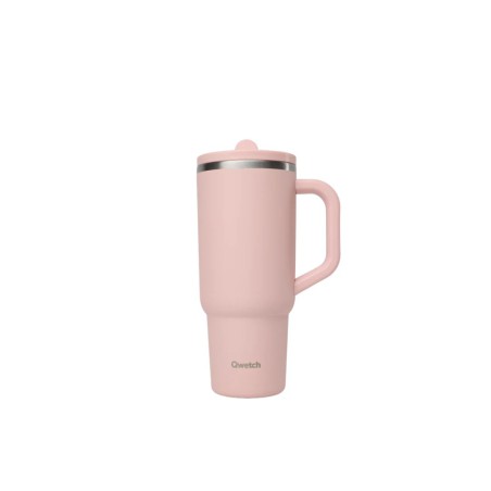 Travel Cup Isotherme Matt Patsel rose 900 ml Qwetch | Gourde Grand Format | Lucie in the R