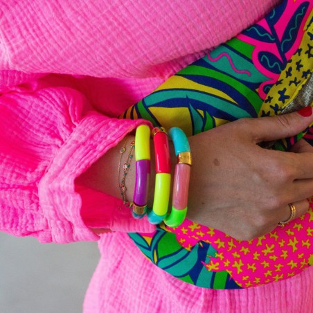 Bracelet Pipoca – Bijou résine ou acrylique & acier doré à l'or fin – Parabaya | Lucie in the R