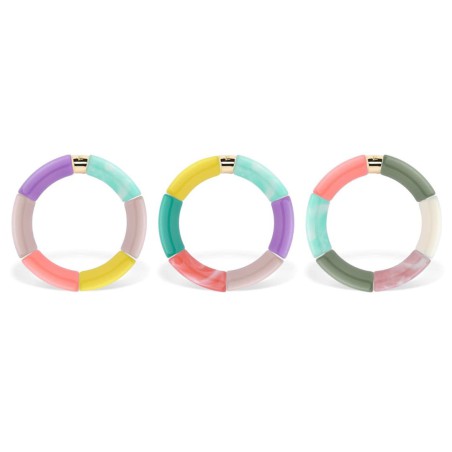 Bracelet Pipoca – Bijou résine ou acrylique & acier doré à l'or fin – Parabaya | Lucie in the R