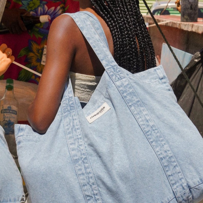 Cabas Marcel XS Denim clair délavé Rive Droite Paris | Lucie in the R