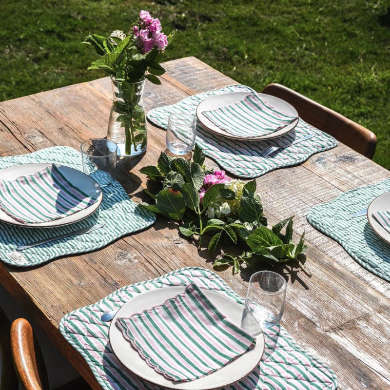 Set de table personnalisé Roseta Design | Coton bio | Lucie in the R