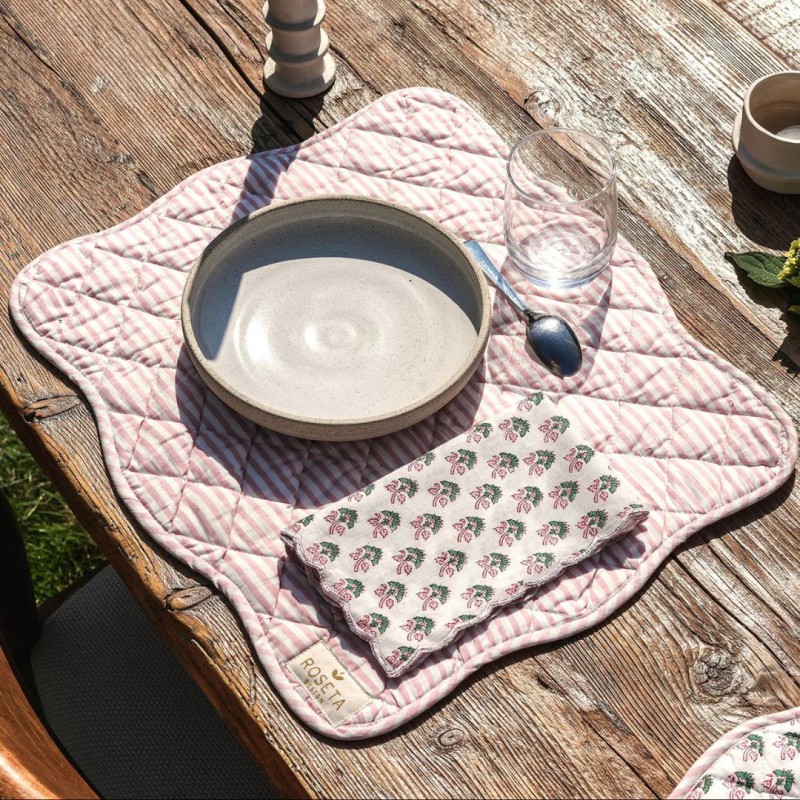 Set de table personnalisé Roseta Design | Coton bio | Lucie in the R