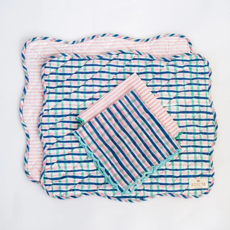 Serviette de table personnalisable Roseta Design | Coton bio | Lucie in the R