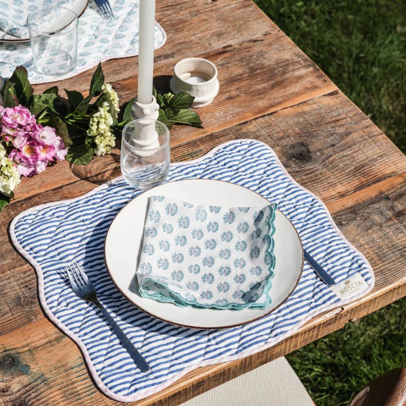 Serviette de table personnalisable Roseta Design | Coton bio | Lucie in the R