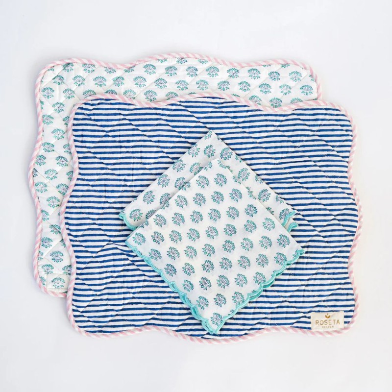 Serviette de table personnalisable Roseta Design | Coton bio | Lucie in the R