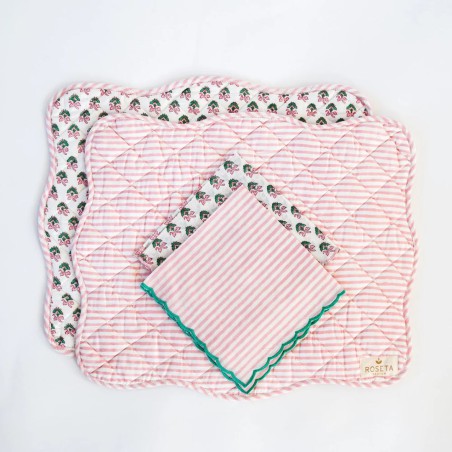 Serviette de table personnalisable Roseta Design | Coton bio | Lucie in the R