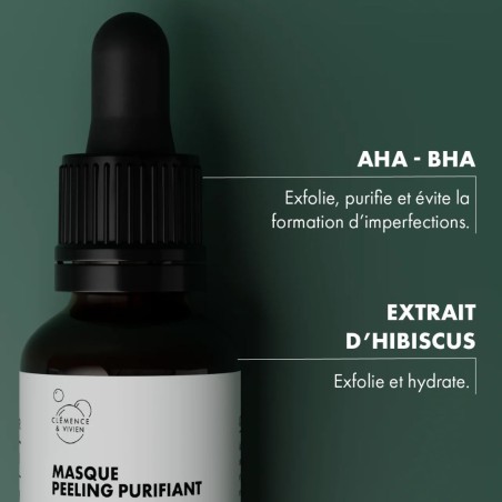 Masque Peeling Purifiant - Exfolie et Purifie les Peaux Mixtes