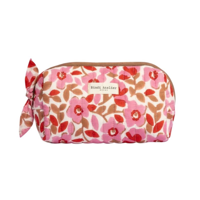 Trousse Maquillage – Bindi Atelier | Coton Matelassé Fait Main, 21x11cm