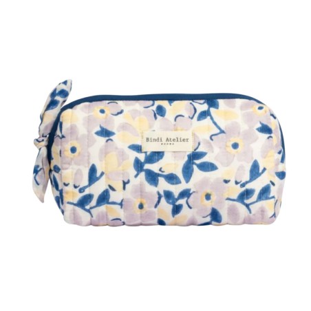 Trousse Maquillage – Bindi Atelier | Coton Matelassé Fait Main, 21x11cm