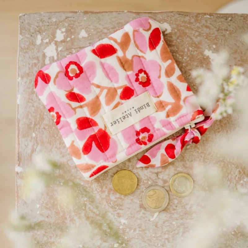 Porte-monnaie – Bindi Atelier | Coton Matelassé Fait Main, 13x11cm