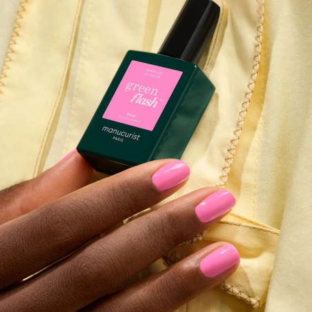Vernis semi-permanent Playback Tangerine Green Flash Manucurist | Lucie in the R