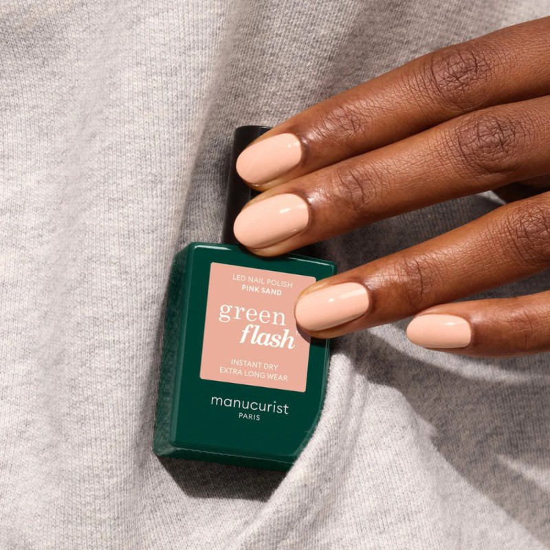 Vernis semi-permanent Playback Tangerine Green Flash Manucurist | Lucie in the R