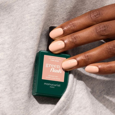 Vernis semi-permanent Playback Tangerine Green Flash Manucurist | Lucie in the R