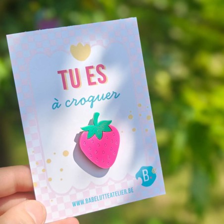 Pin's Fraise - Babelutte Atelier