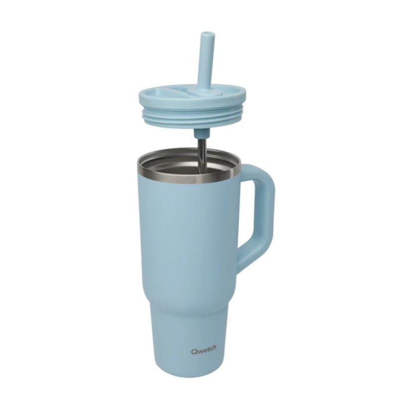Travel Cup Isotherme Matt Patsel rose 900 ml Qwetch | Gourde Grand Format | Lucie in the R