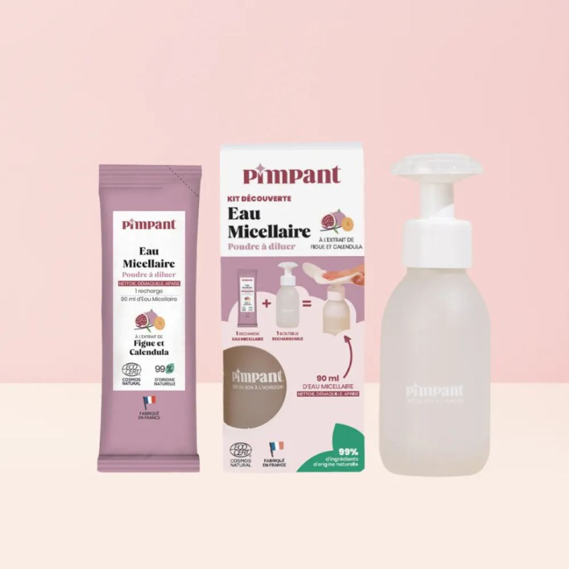 Eau micellaire rechargeable Pimpant - Soin naturel à diluer | Lucie in the R