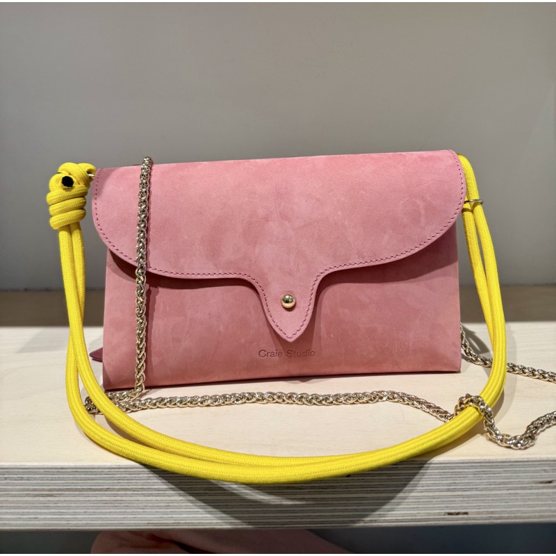 Sac Week Craie Studio – Pochette cuir bandoulière, flora