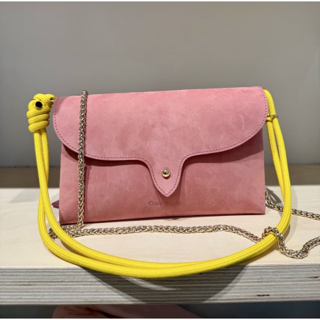 Sac Week Craie Studio – Pochette cuir bandoulière, flora