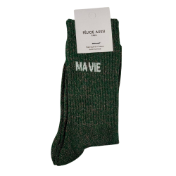 Chaussettes pailletées façon sport – Félicie Aussi | Taille 36–40 | Fabriquées en France