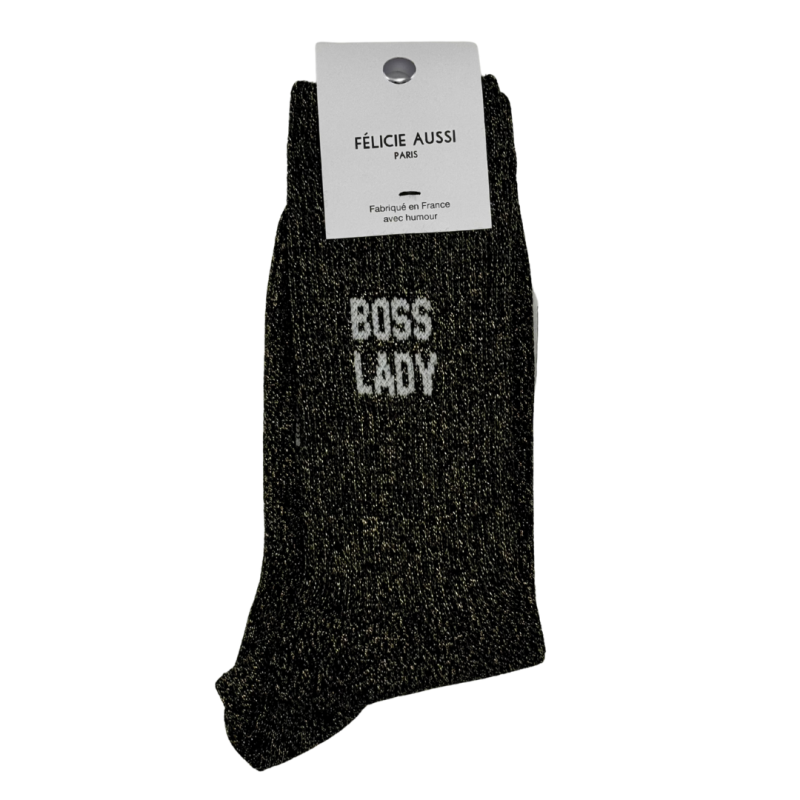 Chaussettes pailletées façon sport – Félicie Aussi | Taille 36–40 | Fabriquées en France