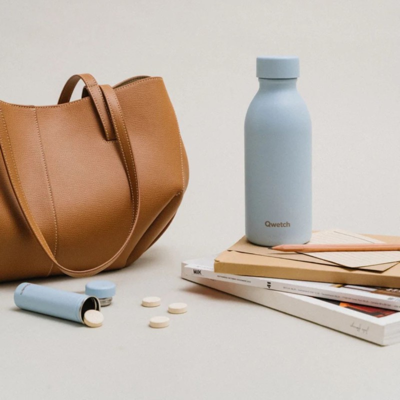 Bouteille Isotherme Icon Matt Pastel Bleu 500 ml Qwetch | Lucie in the R